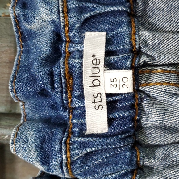 STS BLUE High Rise Raw Hem Elastic Waist Denim Emilia Shorts, Size 35/20,  NWT - Picture 8 of 13